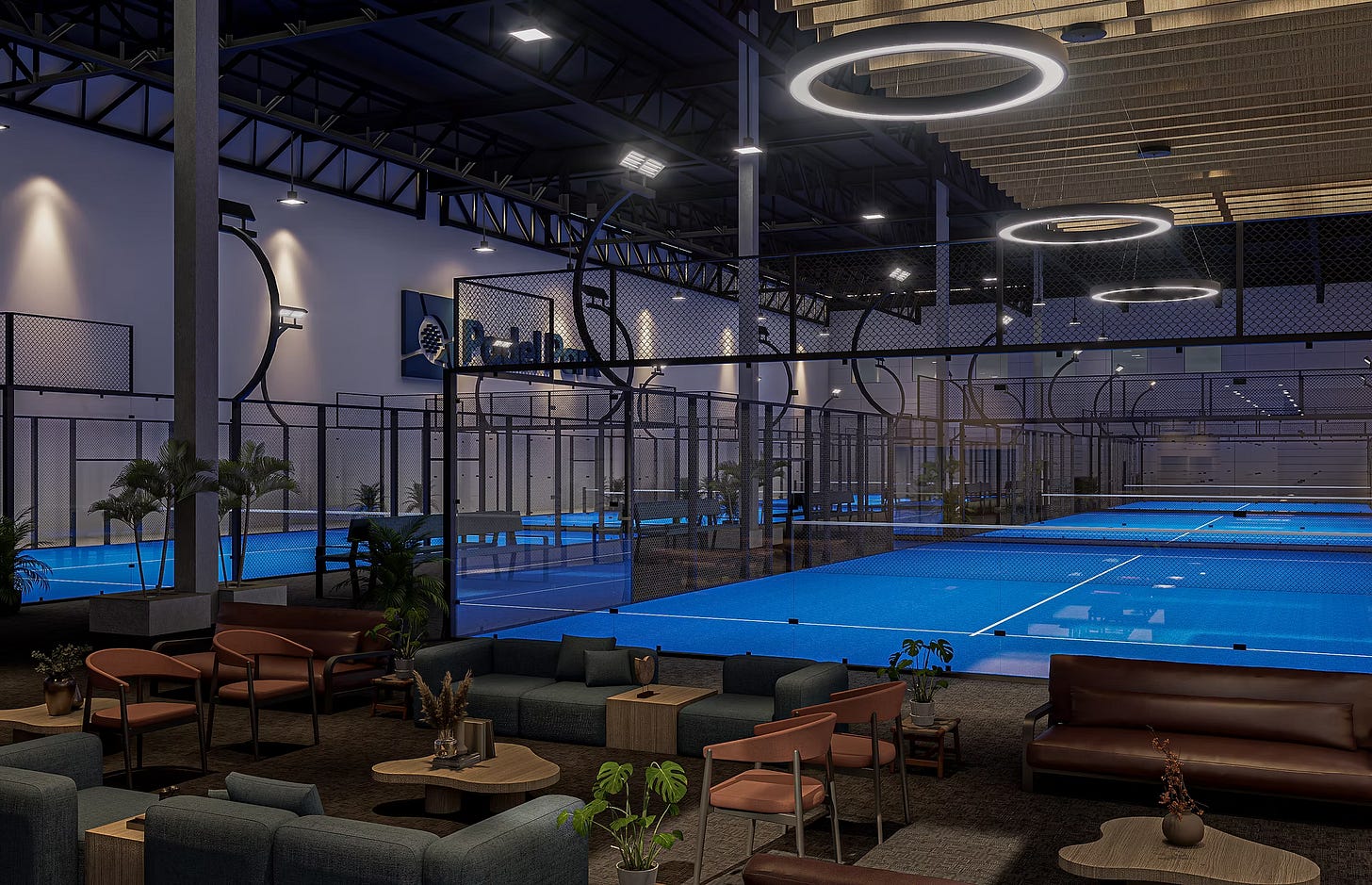 Rendering of padel courts at Padel Park in West Jordan, UT Rendering of padel courts at Padel Park in West Jordan, UT