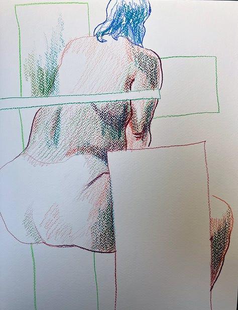 charcoal and crayons drawings — 2024-2025