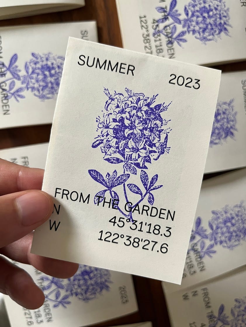 summer 2023: from the garden zine