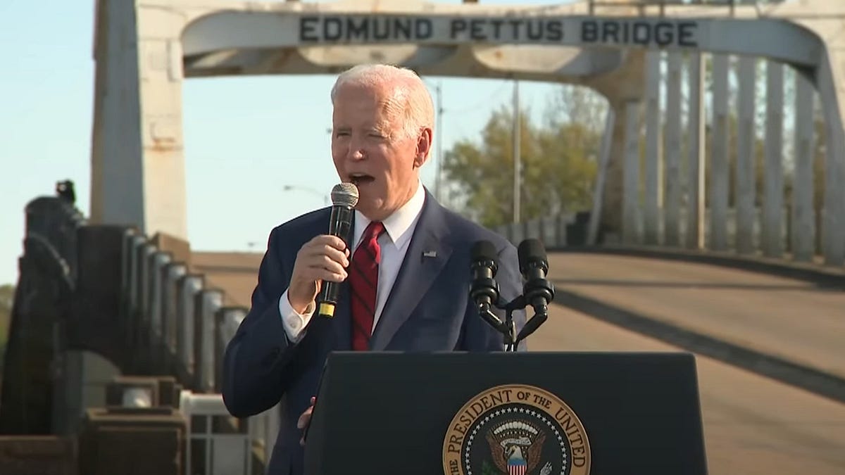 Joe Biden Inflames Racial Tensions, Repeats More Lies About America's Elections at Selma