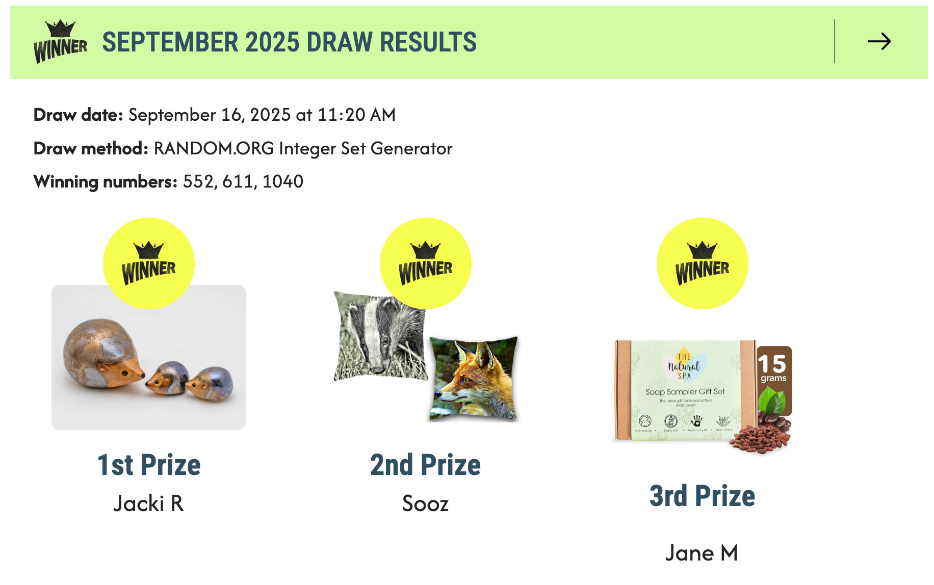 British Raffle Monthly raffle supporting the fight for British wildlife!