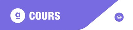 Bannière violette et blanche avec le logo d’Apolitcal et le mot « Cours ». Bannière violette et blanche avec le logo d’Apolitcal et le mot « Cours ».