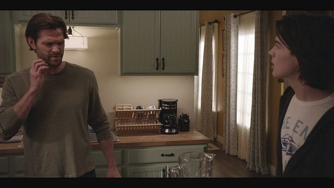 Cordell Walker still rubbing one off his neck from gay son AUgie getting excited with him on Walker set 4.10. Cordell Walker still rubbing one off his neck from gay son AUgie getting excited with him on Walker set 4.10.