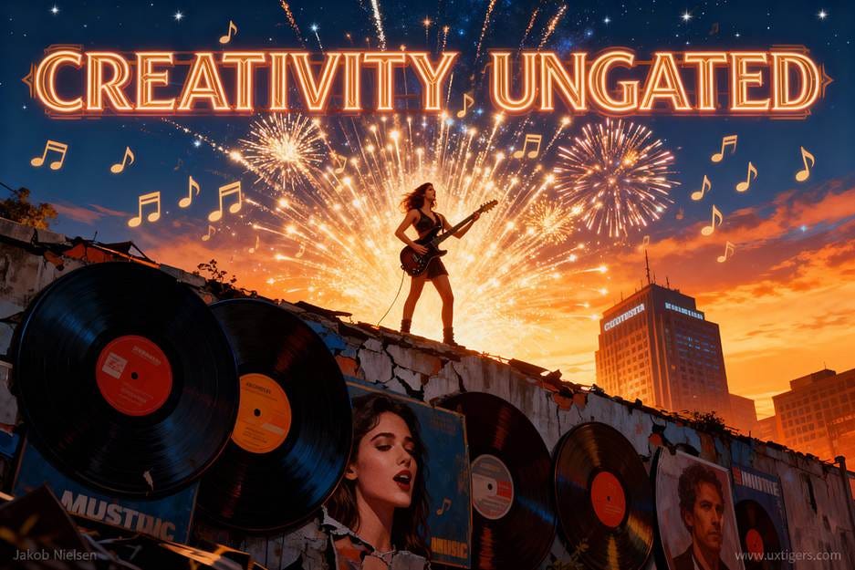 A person playing guitar on a wall with fireworks in the background

AI-generated content may be incorrect.