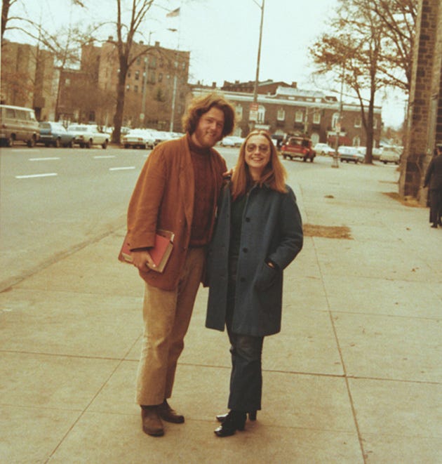 The future power couple, Bill Clinton and Hillary Rodham, captured during their time at Yale Law School in New Haven, Connecticut, in January 1972. The future power couple, Bill Clinton and Hillary Rodham, captured during their time at Yale Law School in New Haven, Connecticut, in January 1972.
