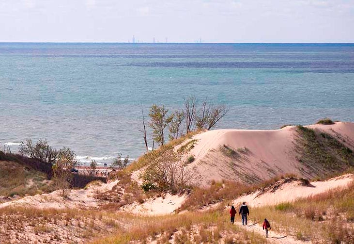 Warren Dunes State Park with Chicago in the distance photo Joshua Nowicki Warren Dunes State Park with Chicago in the distance photo Joshua Nowicki