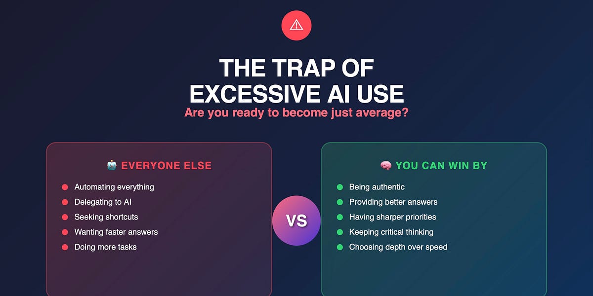The Trap of Excessive AI Use - by David Pereira