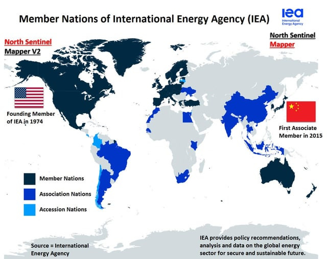 Member Nations of International Energy Agency (IEA) : r/Maps