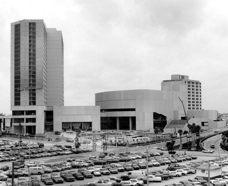Figure 3: Hyatt Convention Center under construction in January of 1982. Courtesy of the Miami Department of Tourism.
