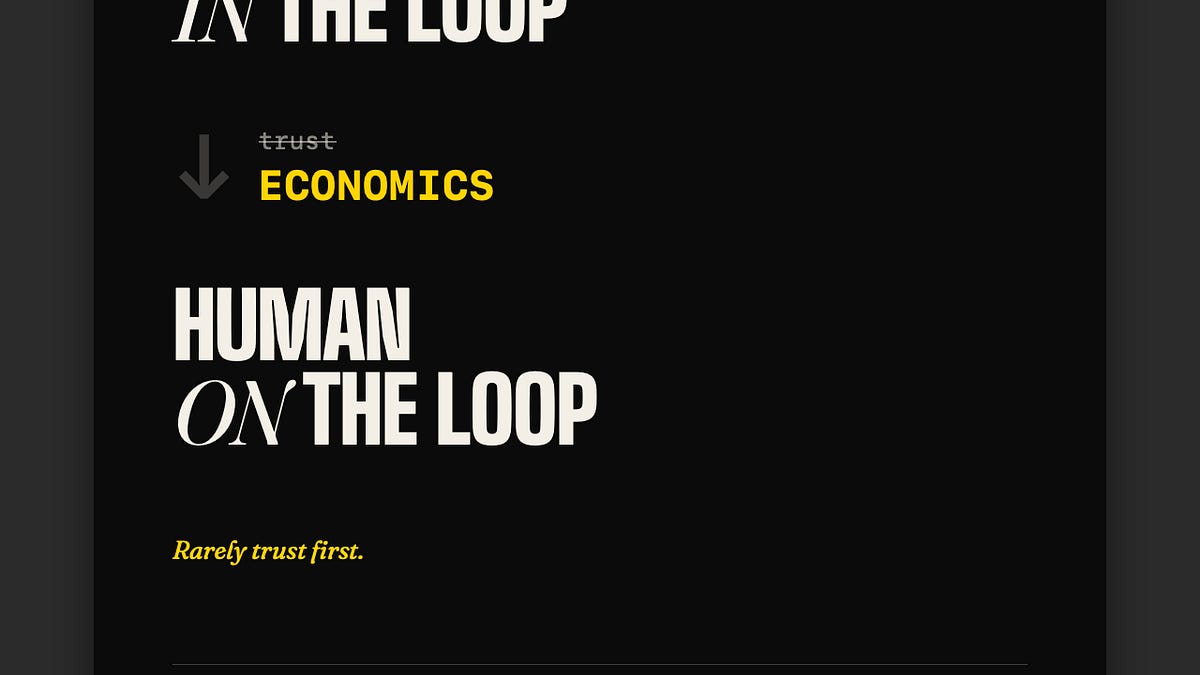 Human In The Loop Required. Or was that On the Loop?