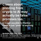 Claims about pivoting from crypto to AI may actually be false promises too.