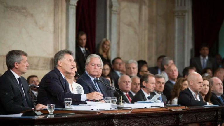 Mauricio Macri en la apertura de sesiones legislativas en su mandato. (Foto: Congreso) Mauricio Macri en la apertura de sesiones legislativas en su mandato. (Foto: Congreso)