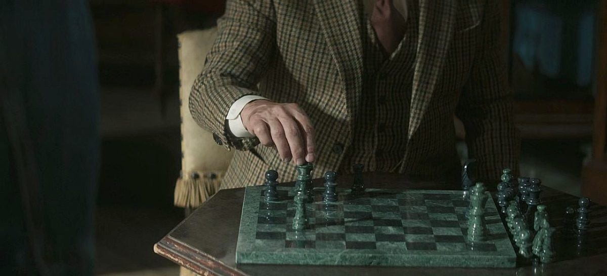 Jack Wilcox playing chess on The Winchesters. Jack Wilcox playing chess on The Winchesters.