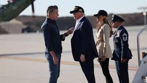 Trump Met By Very Handsy Gavin Newsom ...