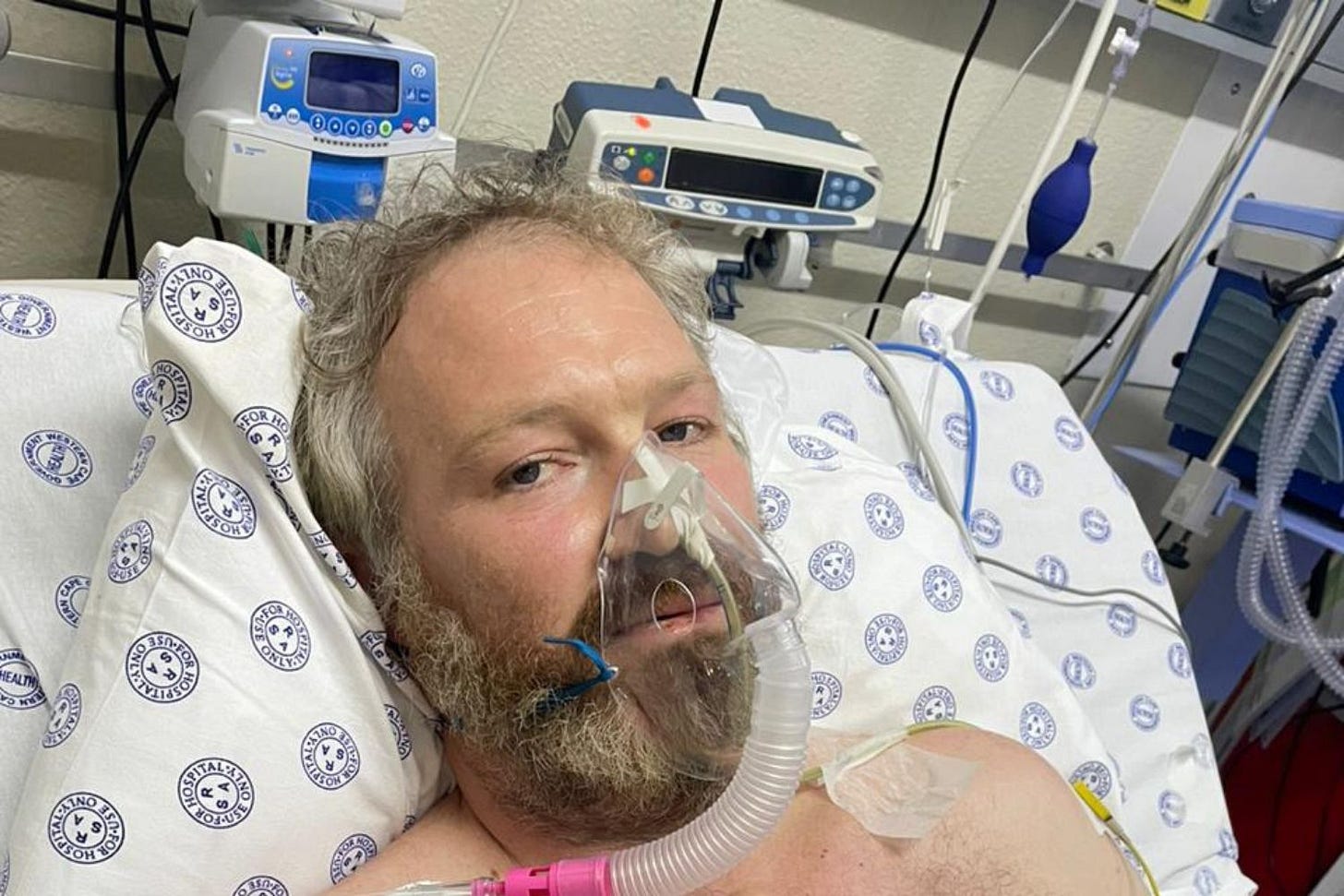 Garth Breytenbach in hospital.