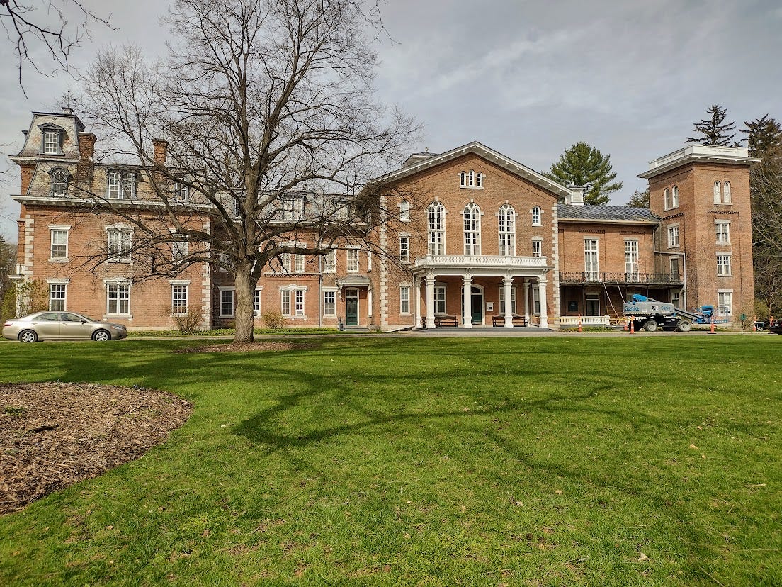 Large brick mansion