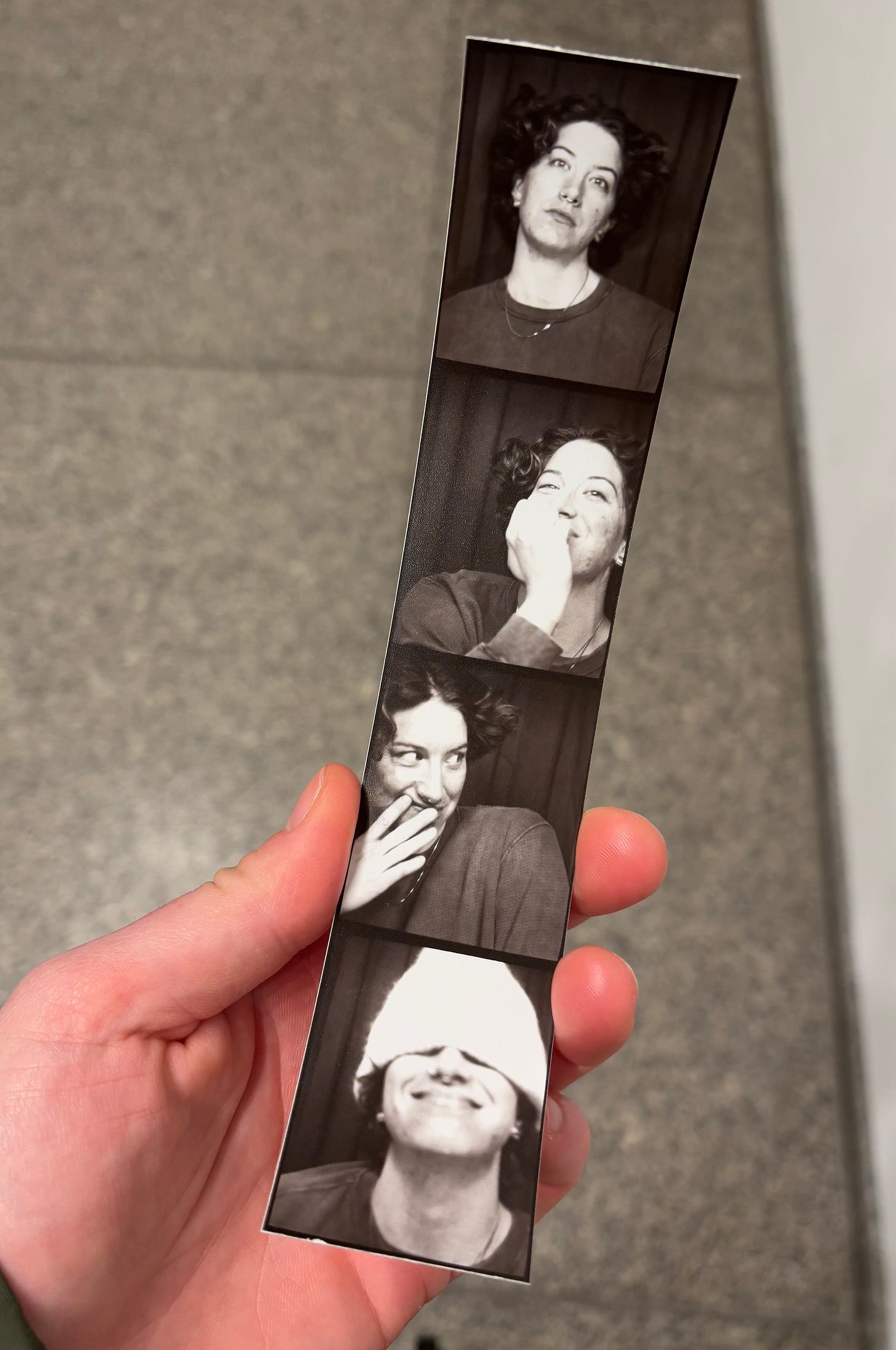 a photo booth series of me making silly faces