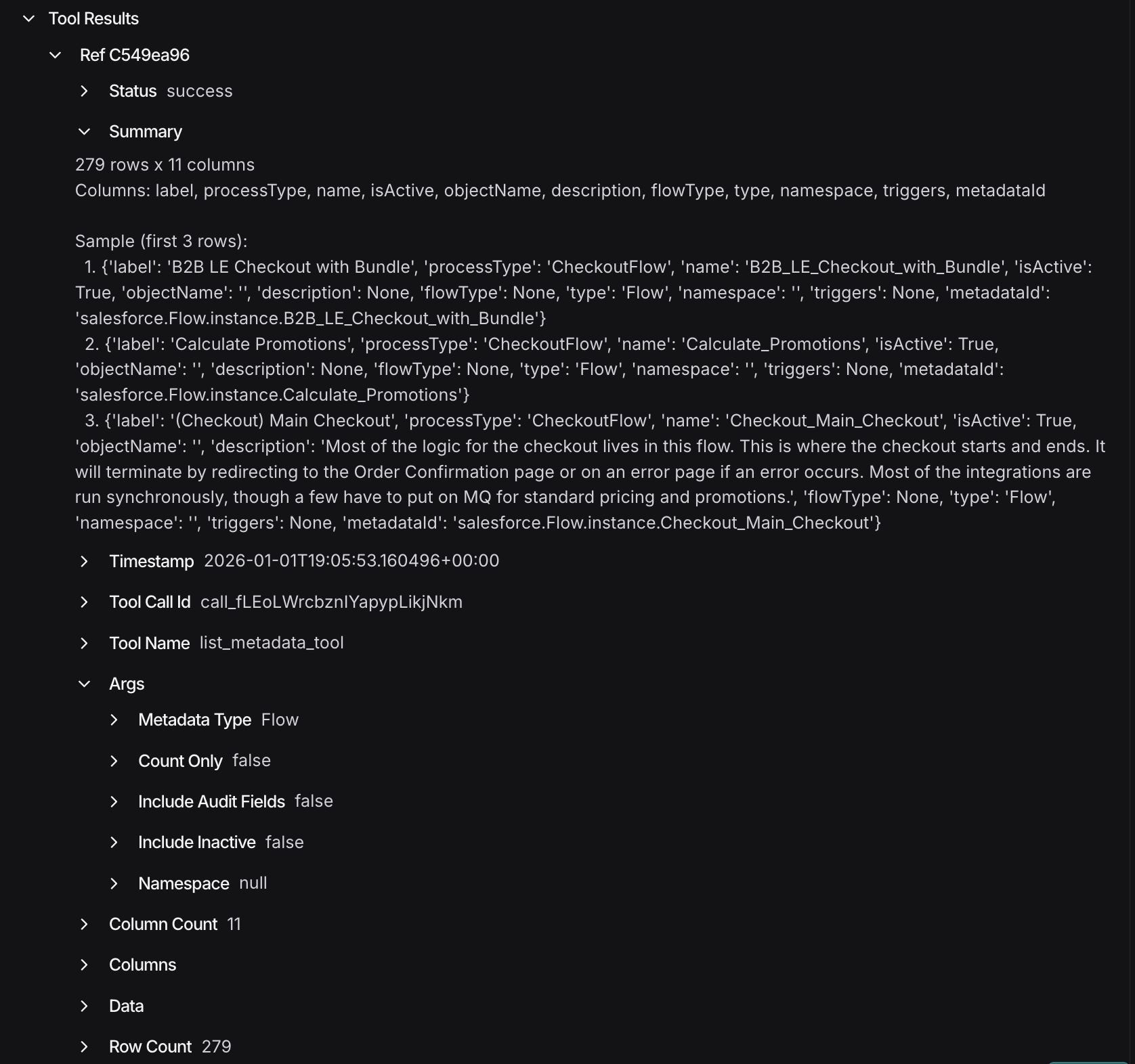 Tool Result stored in langgraph state Tool Result stored in langgraph state