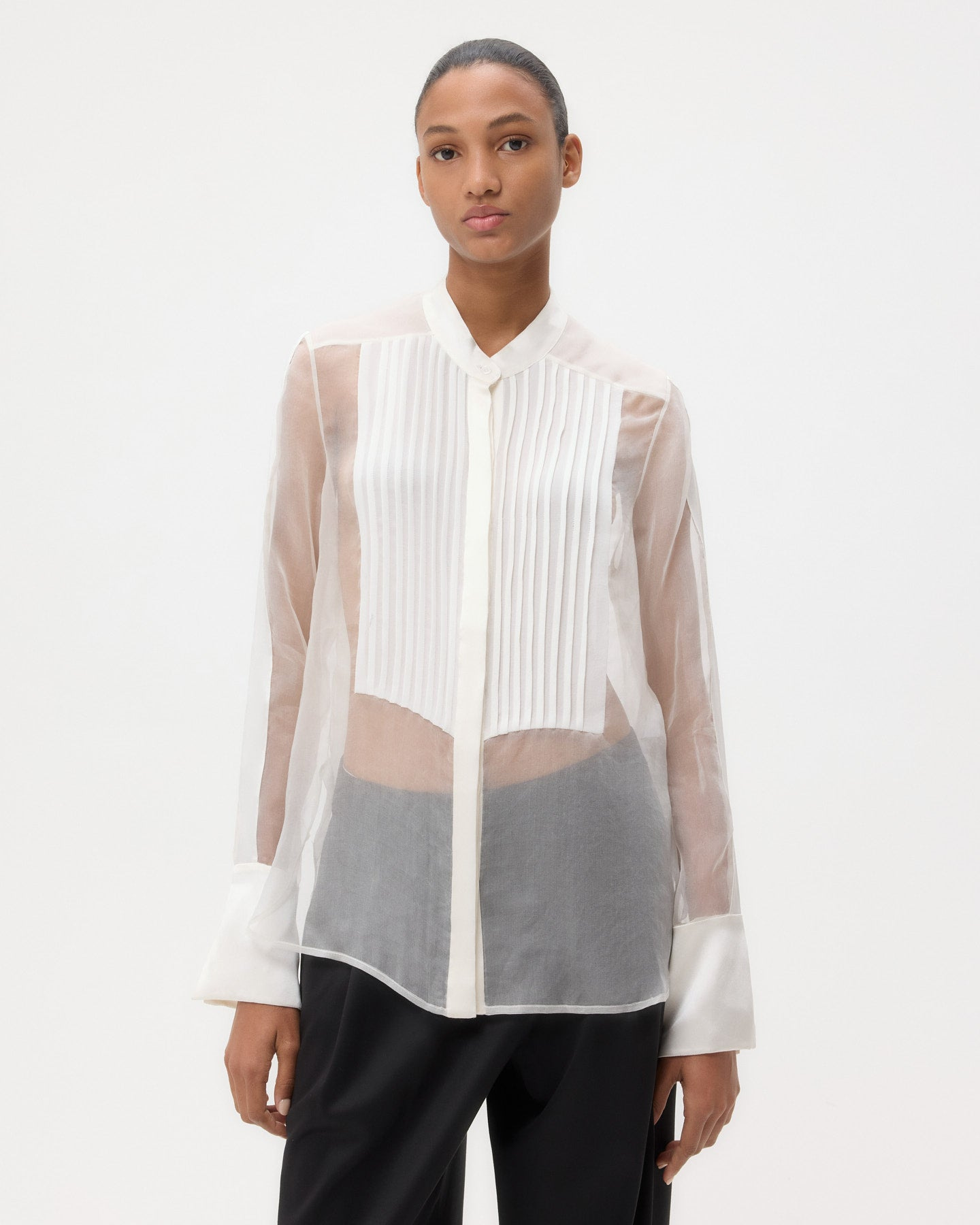 TWP Ivory Peyton Top in Silk Organza view 1