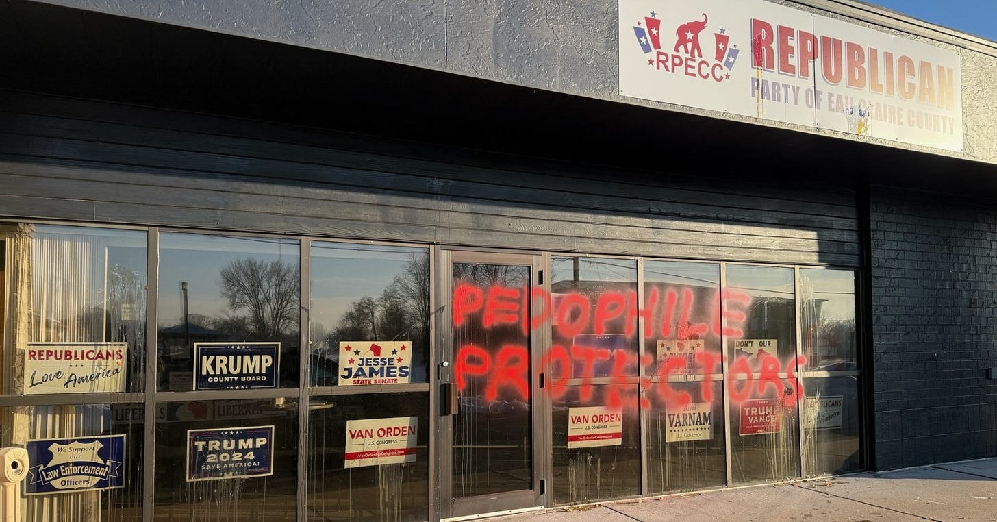 Republican Party of Eau Claire County headquarters vandalized