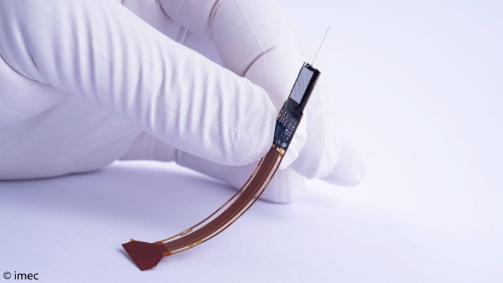 A Neuropixel silicon probe A Neuropixel silicon probe