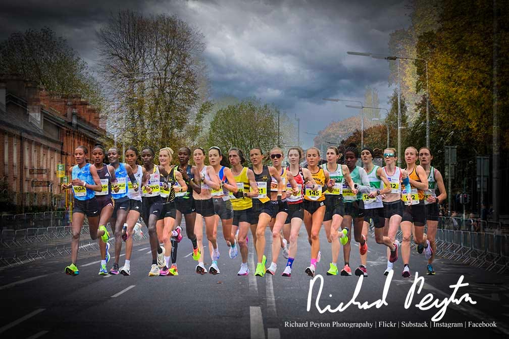 The top 20 women at Dublin City Marathon 2024. From L to R: Asmirach Nega, Sorome Negash, Grete Dukale, Genet Abdurkadir, Gladys Jemiyo, Anne Marie Mc Glynn, Irene Jeroben, Aoife Kilgallon, Grace Lynch, and Gladys Ganiel, Caitriona Jennings, Ciara Hickey, Caitlyn Harvey, Nichola Sheridan, Kate Purcell, Mulugojam Birham, Fiona Stack, Ciara Wilson, Niamh Moore, Fiona Roche. The top 20 women at Dublin City Marathon 2024. From L to R: Asmirach Nega, Sorome Negash, Grete Dukale, Genet Abdurkadir, Gladys Jemiyo, Anne Marie Mc Glynn, Irene Jeroben, Aoife Kilgallon, Grace Lynch, and Gladys Ganiel, Caitriona Jennings, Ciara Hickey, Caitlyn Harvey, Nichola Sheridan, Kate Purcell, Mulugojam Birham, Fiona Stack, Ciara Wilson, Niamh Moore, Fiona Roche.