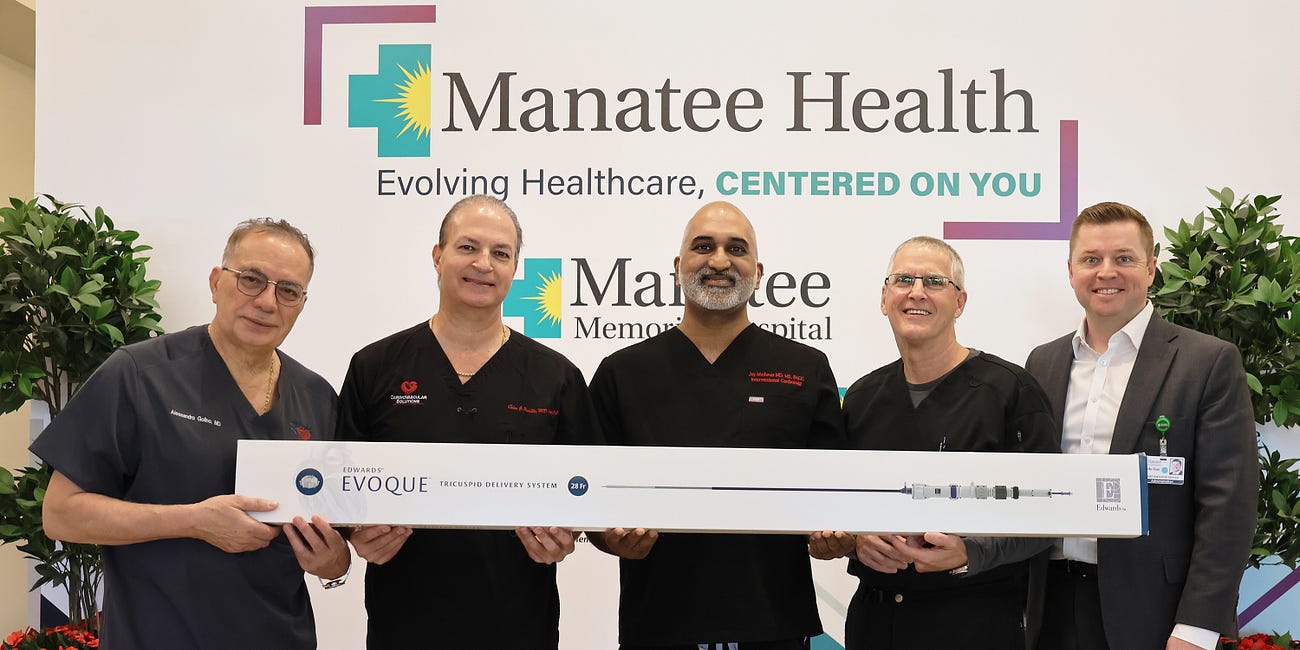 Manatee Memorial Hospital Performs Its First Tricuspid Valve Replacement in Manatee County with Edwards EVOQUE™ Tricuspid System