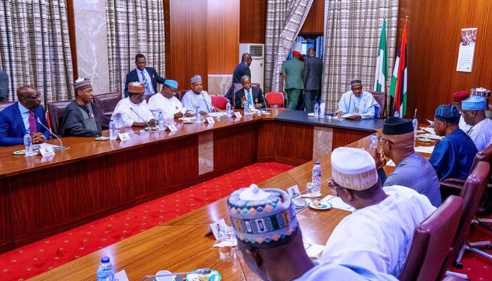 President Buhari and Nigerian governors