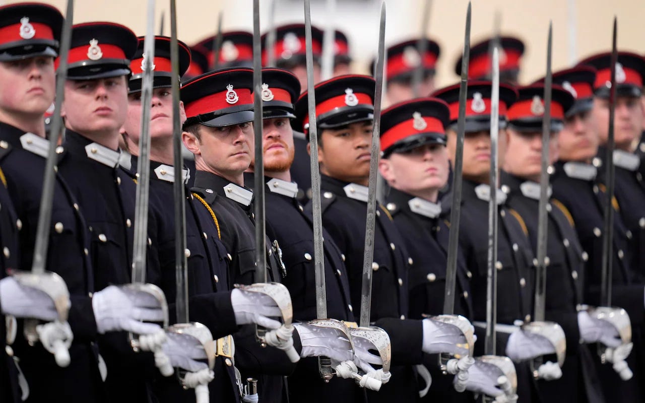 Officer cadets at Sandhurst