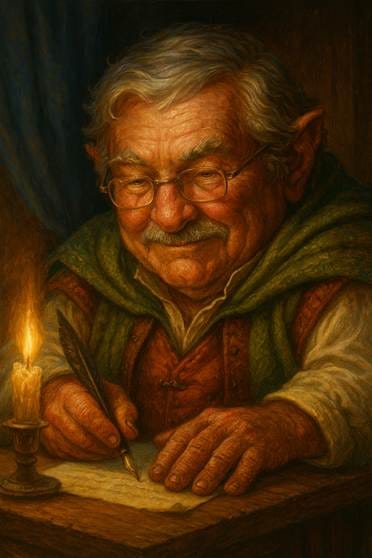 A painting of a person writing on a paper

AI-generated content may be incorrect.