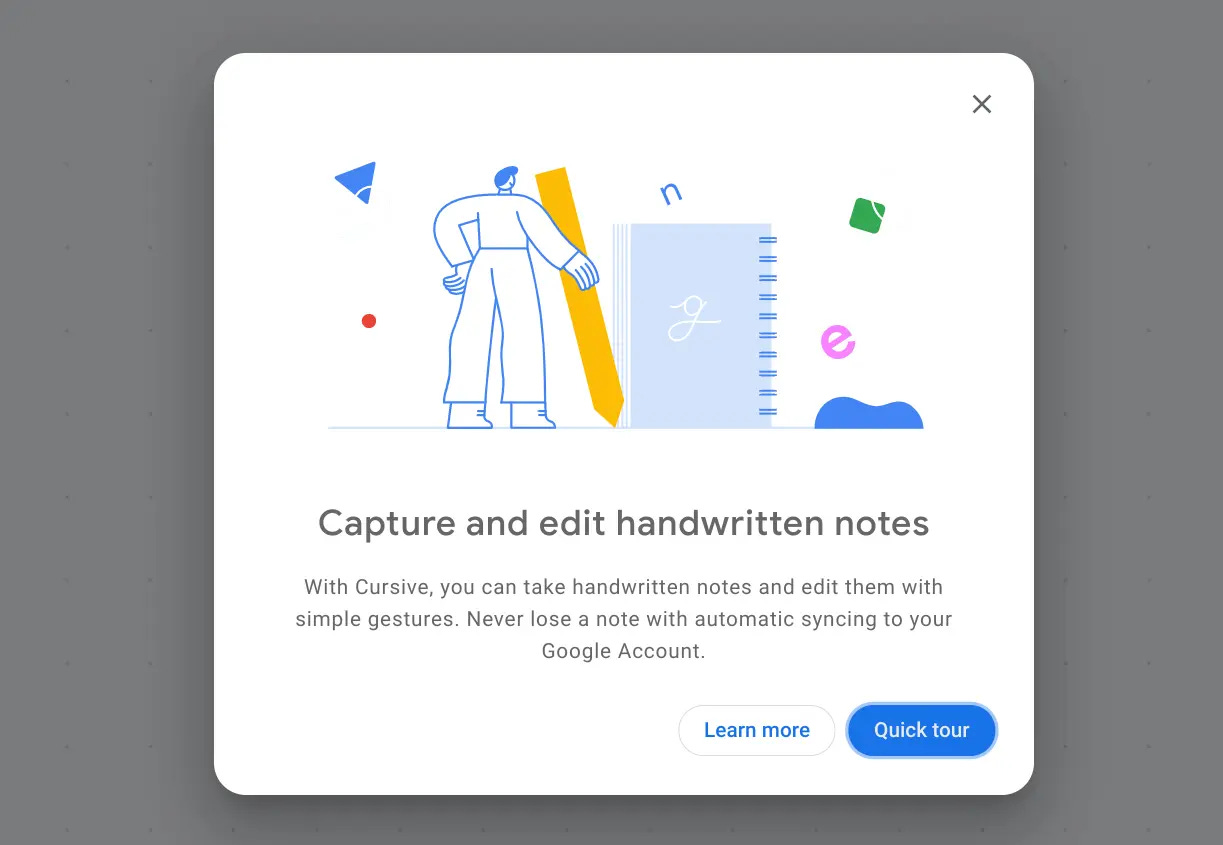 Cursive app for Chromebooks