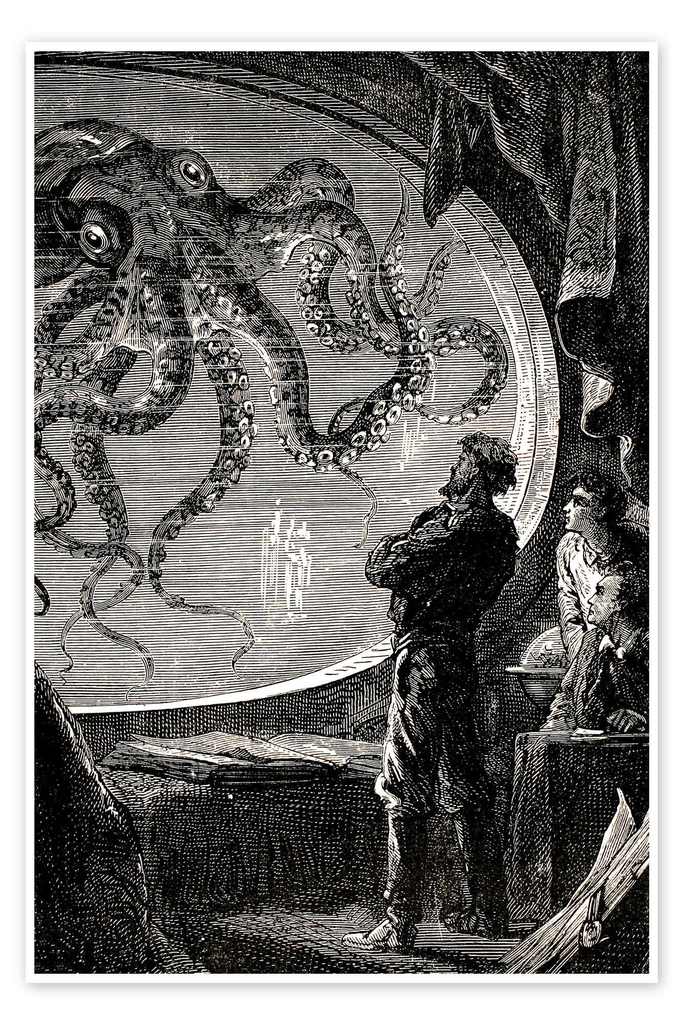 Twenty Thousand Leagues Under the Sea I print by Edouard Riou | Posterlounge