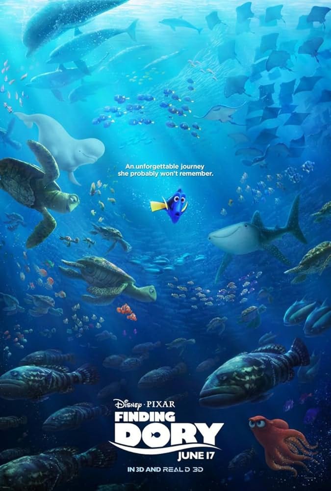 FINDING DORY MOVIE POSTER 2 Sided ORIGINAL FINAL 27x40
