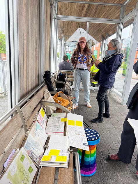 Sketchbook Stories from Newbury Bus station!