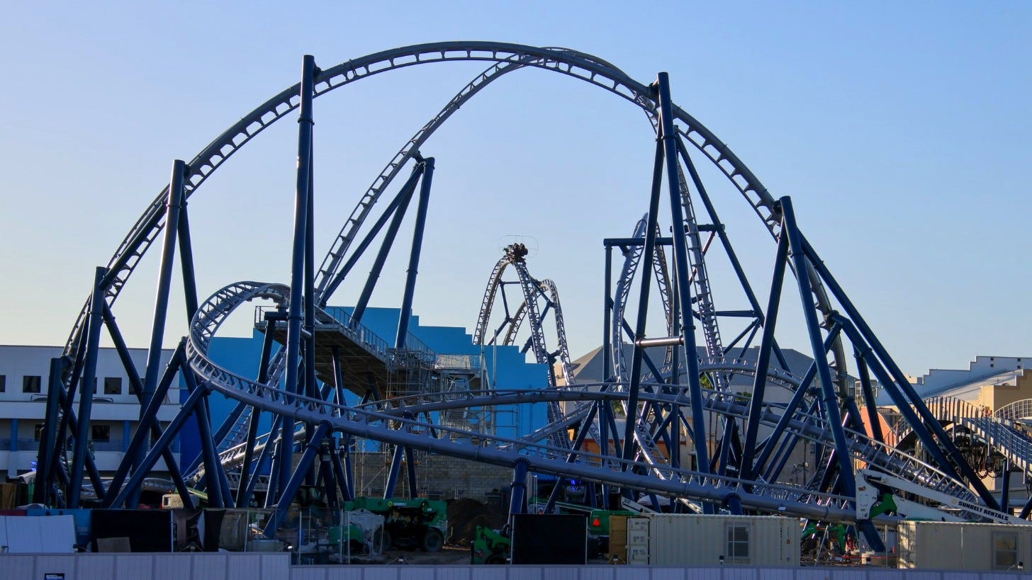 Fast & Furious: Hollywood Drift track and supports at Universal Studios Florida. Image: via @bioreconstruct on X