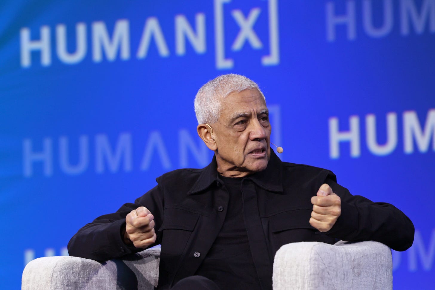 SAN FRANCISCO, CALIFORNIA - APRIL 08: Vinod Khosla speaks onstage during the "Super Reliability vs. Super Intelligence" panel at the HumanX Conference San Franciso 2026 Moscone Center South on April 08, 2026 in San Francisco, California. (Photo by Big Event Media/Getty Images for HumanX Conference) SAN FRANCISCO, CALIFORNIA - APRIL 08: Vinod Khosla speaks onstage during the "Super Reliability vs. Super Intelligence" panel at the HumanX Conference San Franciso 2026 Moscone Center South on April 08, 2026 in San Francisco, California. (Photo by Big Event Media/Getty Images for HumanX Conference)