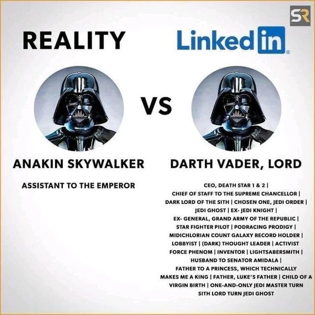 Markets & Mayhem on X: "How exaggerated is your LinkedIn? 😅  https://t.co/z3QZFCa7N3" / X