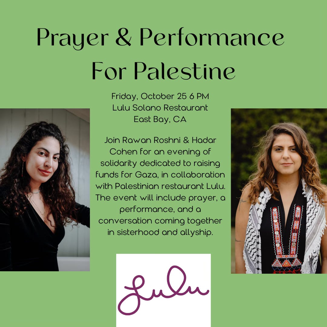 Prayer & Performance For Palestine - Hadar Cohen