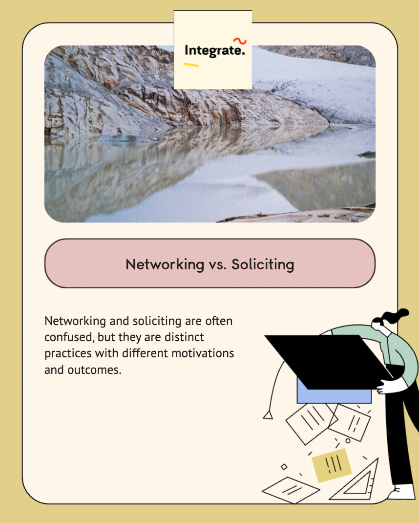 pitch of the the differencet between networking and solicting pitch of the the differencet between networking and solicting