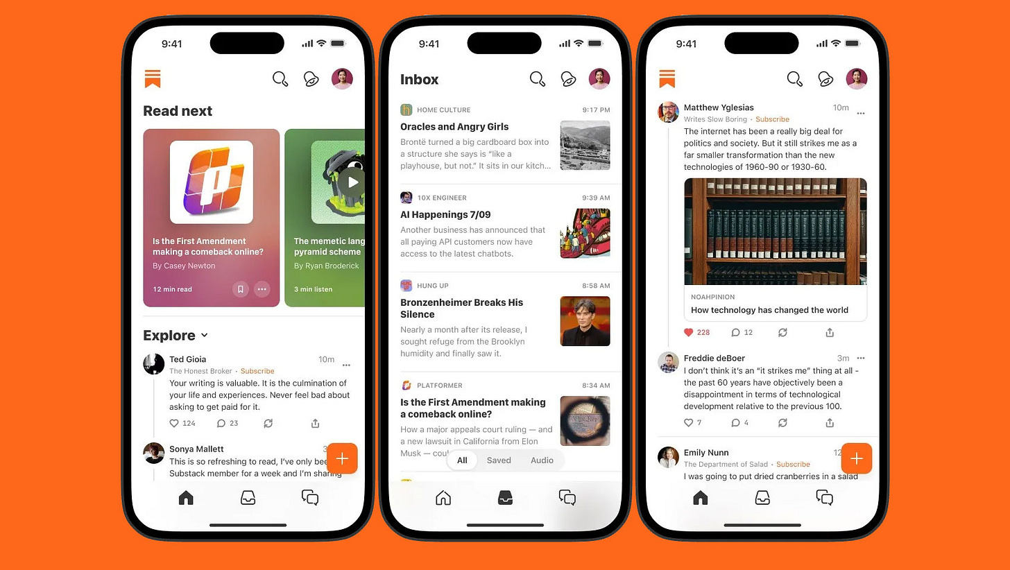Substack redesigns its mobile app to boost discovery and engagement |  TechCrunch