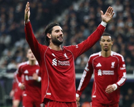 Liverpool end losing run in style as Szoboszlai caps 5-1 fightback win in  Frankfurt | Champions League | The Guardian