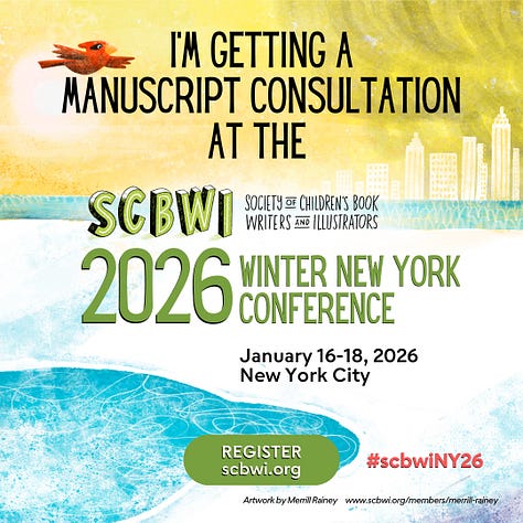 Photos of author Nadia Salomon with Manuscript Consultation Signage 