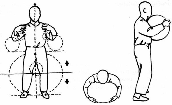 This may contain: an image of a man standing with his arms crossed and another person holding a ball