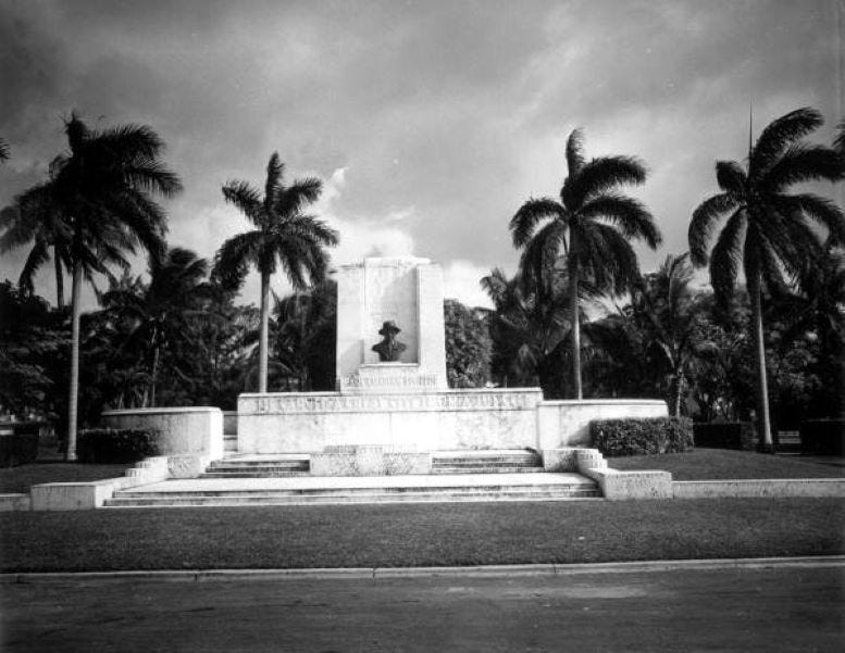 Figure 2: Carl G. Fisher Memorial in 1946. Courtesy of Florida State Archives. Figure 2: Carl G. Fisher Memorial in 1946. Courtesy of Florida State Archives.