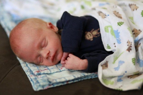 Baby Aiden Lying Down