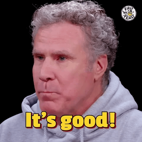 A man in a hooded sweatshirt says it's good. A man in a hooded sweatshirt says it's good.