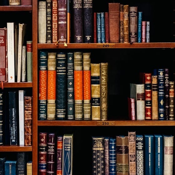 assorted-title of books piled in the shelves