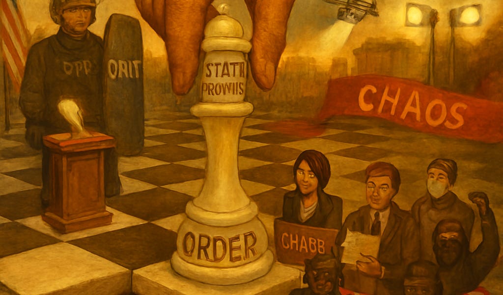 🧠 Symbolic Sabotage Map: “Order vs. Chaos” as Mnemonic Weaponry