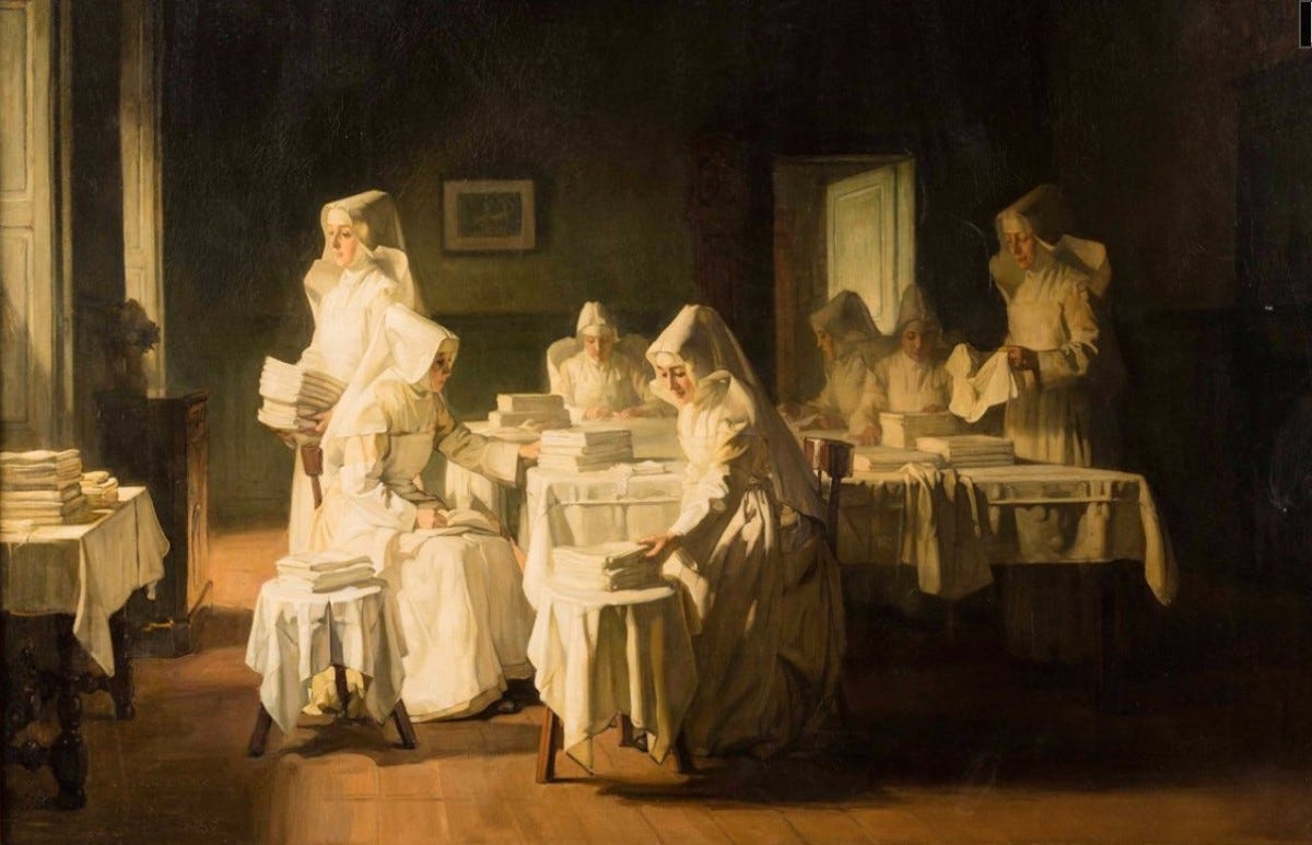 The nuns at the Hôtel Dieu de Beaune - Bail Joseph (1862-1921) - Ref.90258