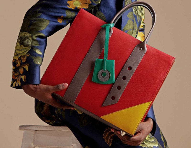 A bag produced by Femi Olayebi's company A bag produced by Femi Olayebi's company